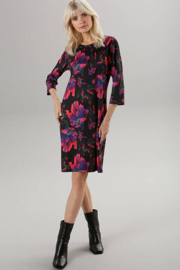 Aniston SELECTED Jerseyjurk met bloemenprint in knalkleuren