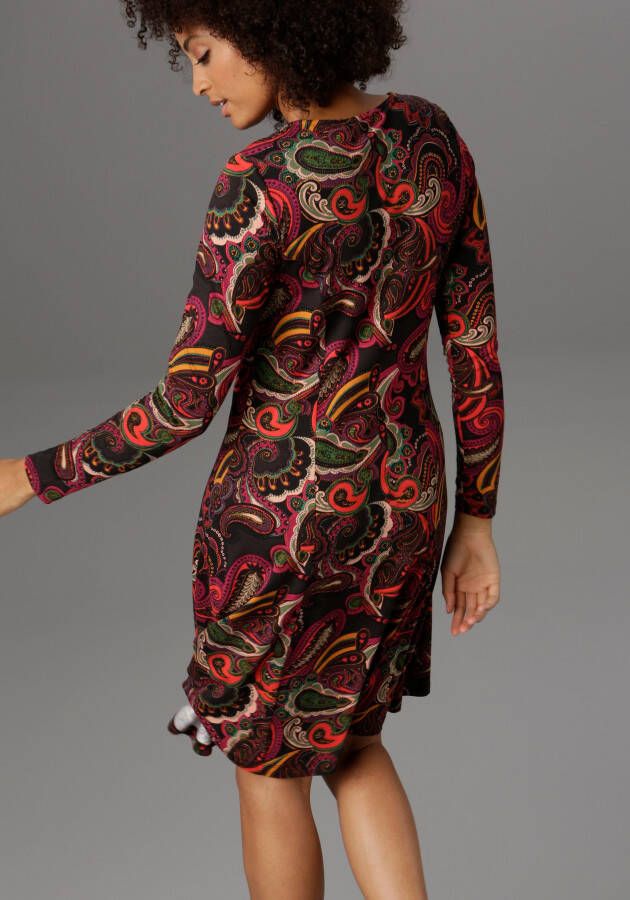Aniston SELECTED Jerseyjurk Paisleydessin in volle kleuren