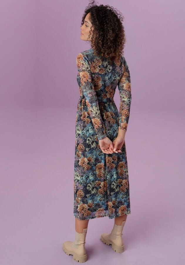 Aniston SELECTED Midi-jurk met transparante mouwen