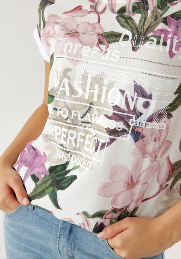 Aniston SELECTED Shirt met glinstersteentjes