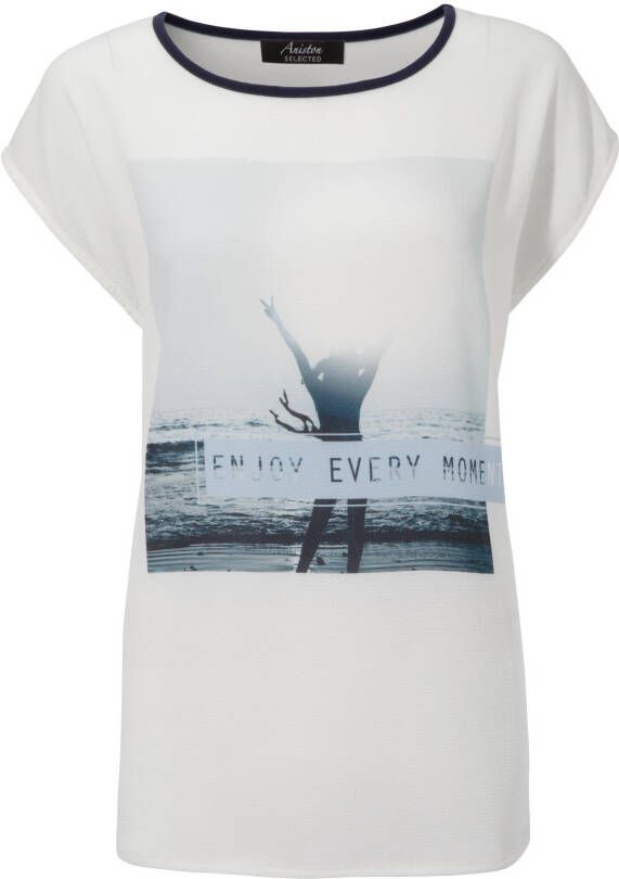 Aniston SELECTED Shirt in de materiaalmix