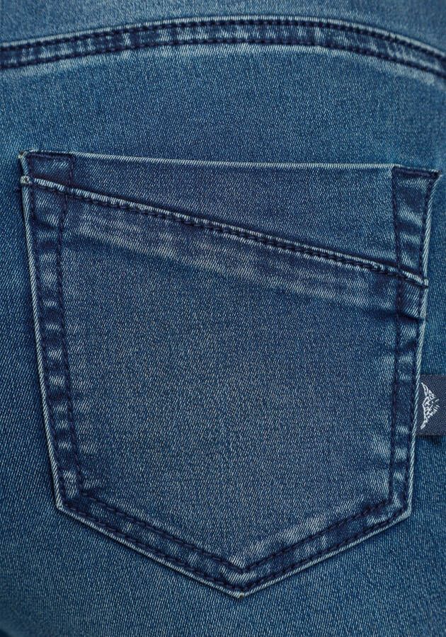 Arizona Bootcut jeans Ultra Stretch uitlopende pasvorm used-wassing hoge taille