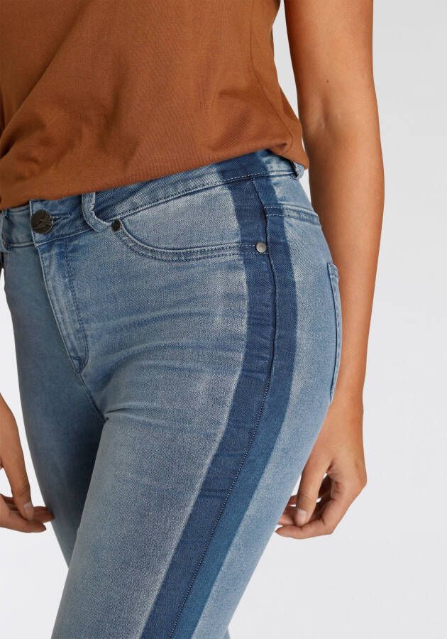 Arizona Capri jeans Ultra Stretch Highwaist met strepen opzij