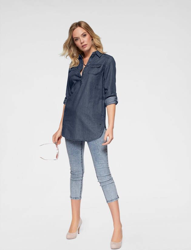 Arizona Jeans blouse Omslagmouwen met trensje