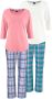 Arizona Pyjama met bijpassende basic shirts (4-delig Set van 2) - Thumbnail 3