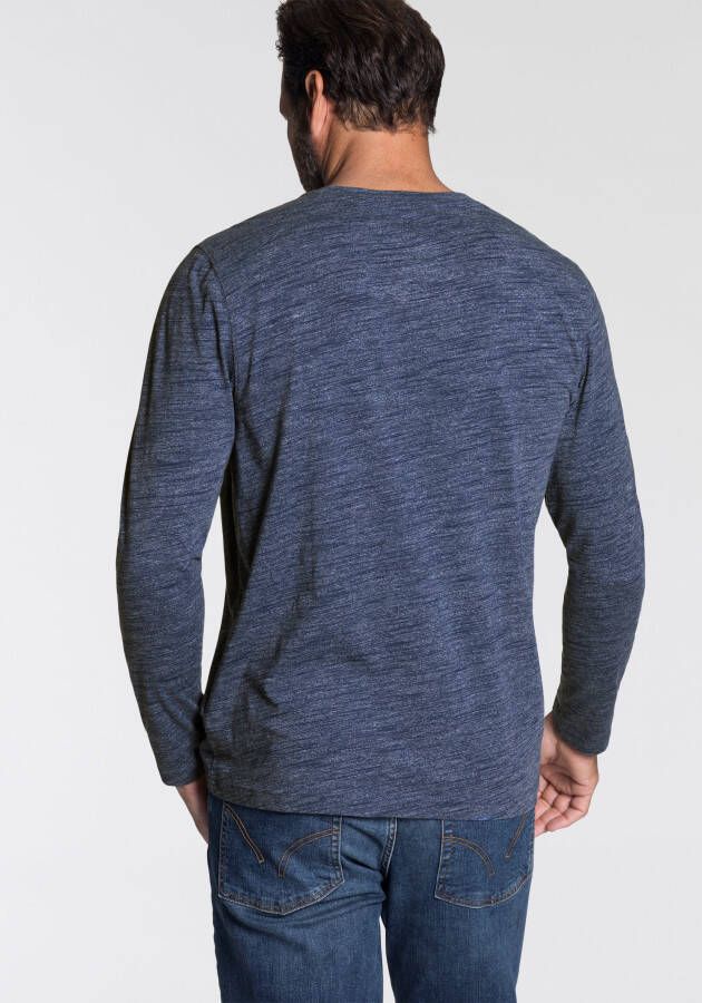 Arizona Shirt met lange mouwen shirt met lange mouwen in een gemêleerde look en modieuze print