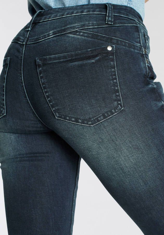 Arizona Skinny fit jeans extra-strakke been snit used-look-wassing normale taille
