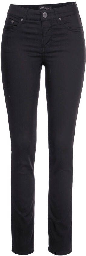 Arizona Slim fit jeans Shaping strakke pasvorm skinny jeans used-look-wassing hoge taille