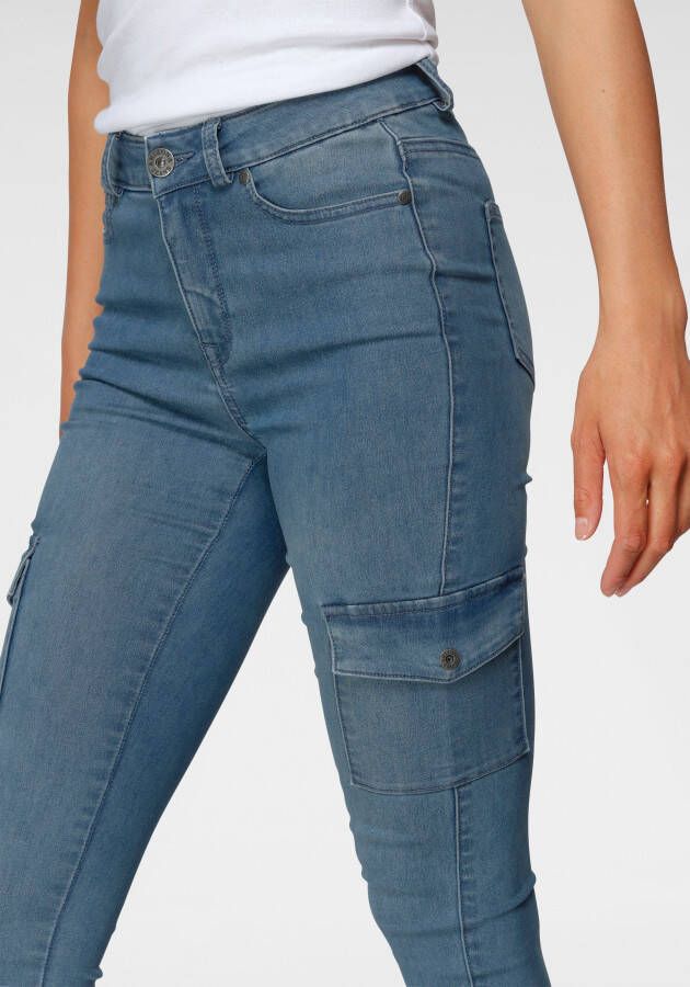 Arizona Skinny fit jeans Ultra Stretch Highwaist met cargozakken