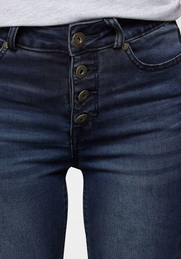 Arizona Skinny fit jeans Ultra Stretch Highwaist met doorknoopsluiting