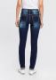 Arizona Slim fit jeans Met zichtbare schuine knoopsluiting - Thumbnail 2