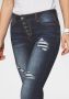 Arizona Slim fit jeans Met zichtbare schuine knoopsluiting - Thumbnail 3