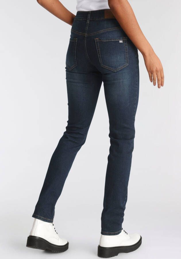 Arizona Slim fit jeans Svenja band met opzij elastische inzet