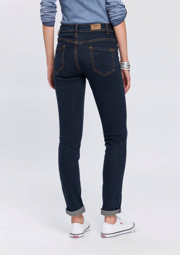 Arizona Slim fit jeans Svenja band met opzij elastische inzet - Foto 2
