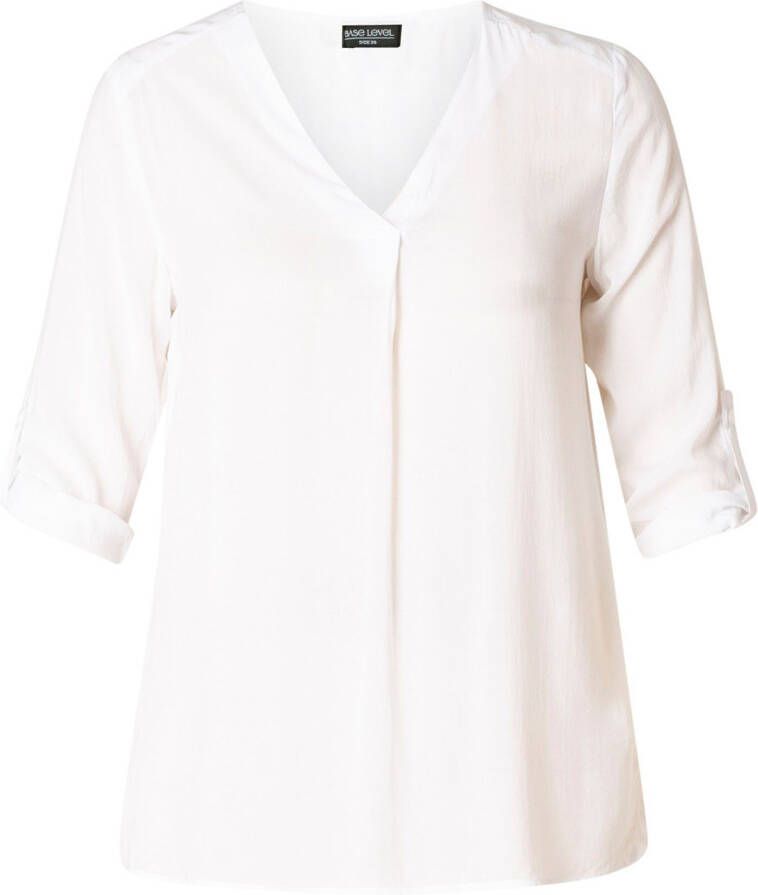 Base Level Curvy Klassieke blouse met v-hals