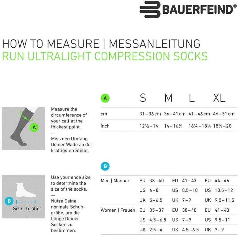 Bauerfeind Sportsokken Run Ultralight Compression Socks