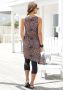 Beachtime Lange top met alloverprint en split zomerjurk strandjurk (set Met legging) - Thumbnail 3