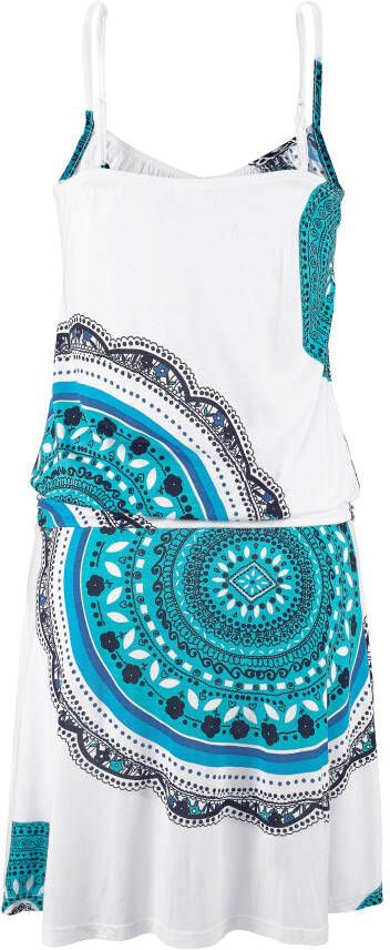 Beachtime Strandjurk met all-over print en verstelbare bandjes zomerjurk jersey jurk
