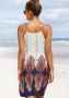 Beachtime Strandjurk met gevlochten bandjes in all-over print kort zomerjurkje - Thumbnail 3