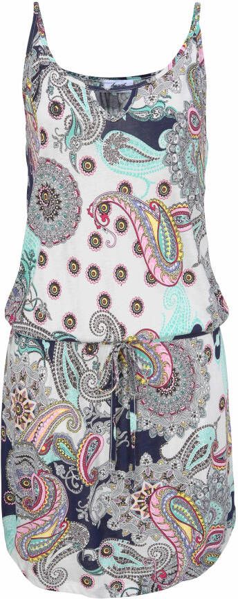 Beachtime Strandjurk met paisley motief in loose fit mini jurk zomerjurk