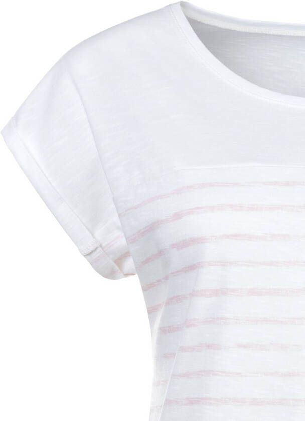 Beachtime T-shirt Met streepdessin in een zachte katoenkwaliteit
