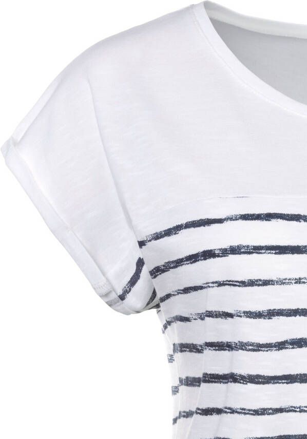 Beachtime T-shirt Met streepdessin in een zachte katoenkwaliteit