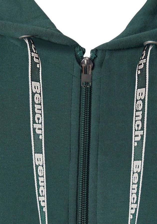 Bench. Loungewear Capuchonsweatvest met kleurafgebakende mouwen loungepak