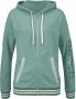 Bench. Capuchonsweatvest met gestreepte boorden en glansprint loungewear loungepak - Thumbnail 2