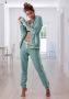 Bench. Capuchonsweatvest met gestreepte boorden en glansprint loungewear loungepak - Thumbnail 5