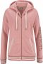 Bench. Capuchonsweatvest met gestreepte boorden en glansprint loungewear loungepak - Thumbnail 2