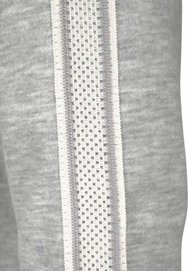 Bench. Hoodie met gestreepte tailleband en glansprint loungewear loungepak hoodie