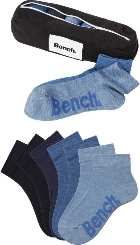 Bench. Korte sokken in aansprekend etui met ritssluiting (set 7 paar)