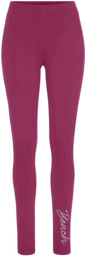 Bench. Loungewear Legging met glinsterend logoborduursel op het been