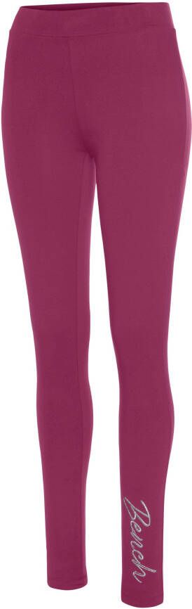 Bench. Loungewear Legging met glinsterend logoborduursel op het been