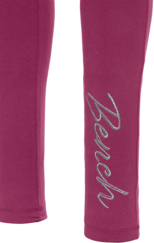 Bench. Loungewear Legging met glinsterend logoborduursel op het been