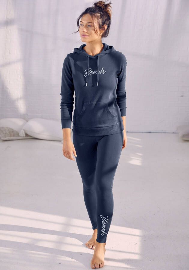 Bench. Loungewear Legging met glinsterend logoborduursel op het been