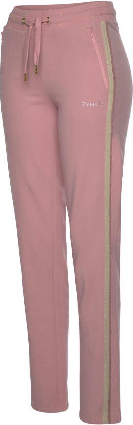 Bench. Loungewear Relaxbroek met glitter zijstrepen loungepak