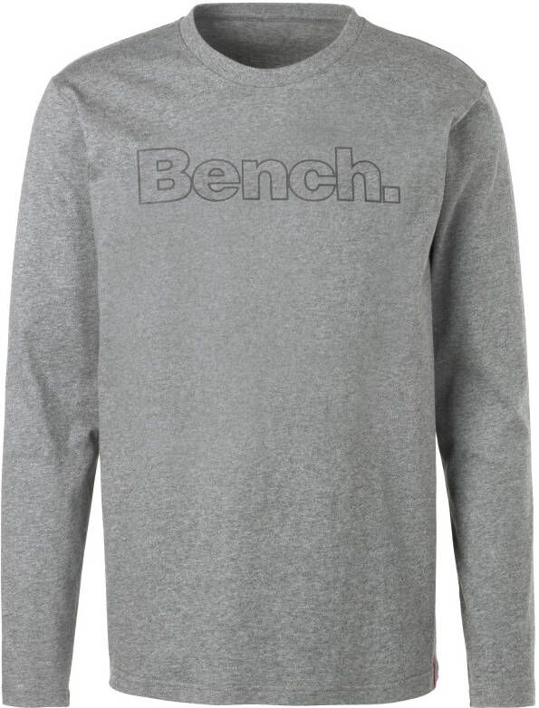 Bench. Loungewear Shirt met lange mouwen met bench-print voor (2-delig)