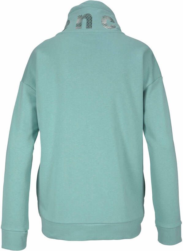 Bench. Sweatvest met glansprint op de staande kraag loungepak