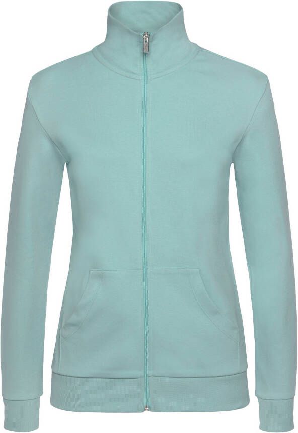 Bench. Loungewear Sweatvest met logo-borduurwerk op de staande kraag loungewear loungepak