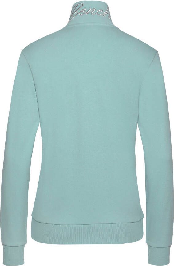 Bench. Loungewear Sweatvest met logo-borduurwerk op de staande kraag loungewear loungepak