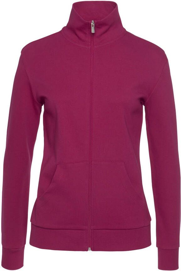 Bench. Loungewear Sweatvest met logo-borduurwerk op de staande kraag loungewear loungepak