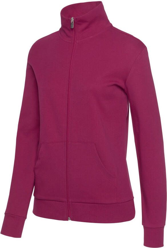 Bench. Loungewear Sweatvest met logo-borduurwerk op de staande kraag loungewear loungepak