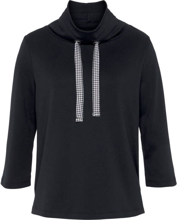 Boysen's Sweatshirt met opstaande kraag & in kleur contrasterend trekkoord nieuwe collectie
