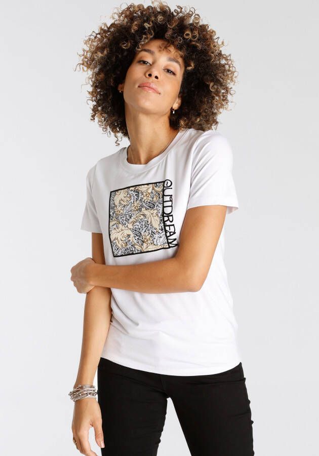 Boysen's T-shirt met grote print aan de voorkant nieuwe collectie