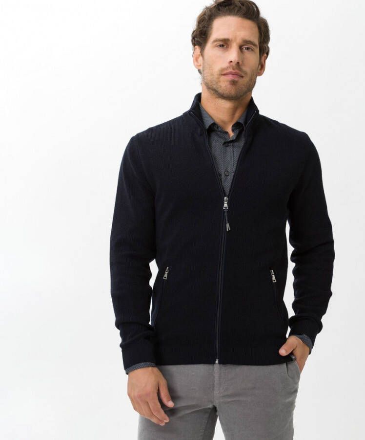 BRAX vest Blauw Heren