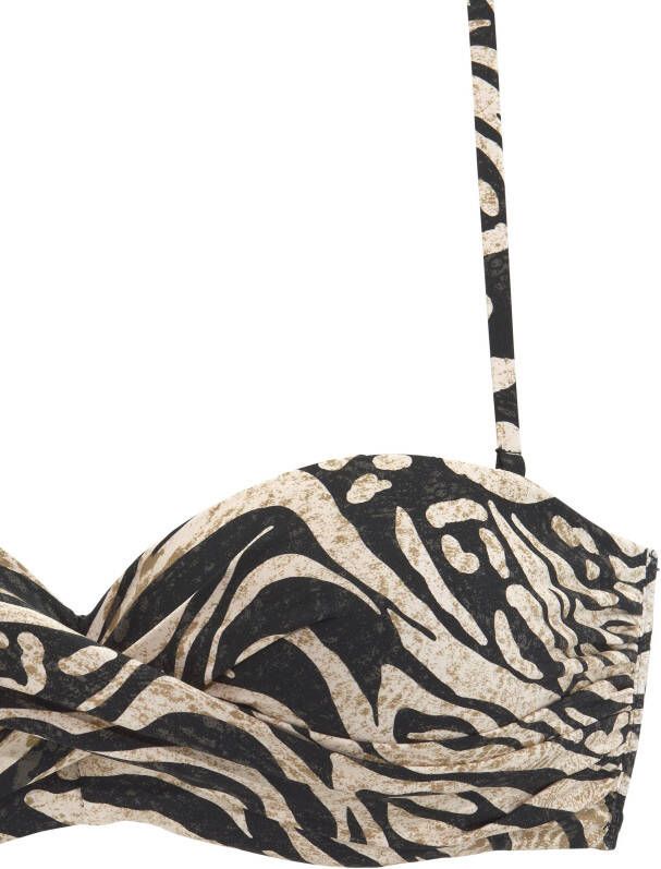 Bruno Banani Beugelbikini in bandeaumodel in trendy animal-print