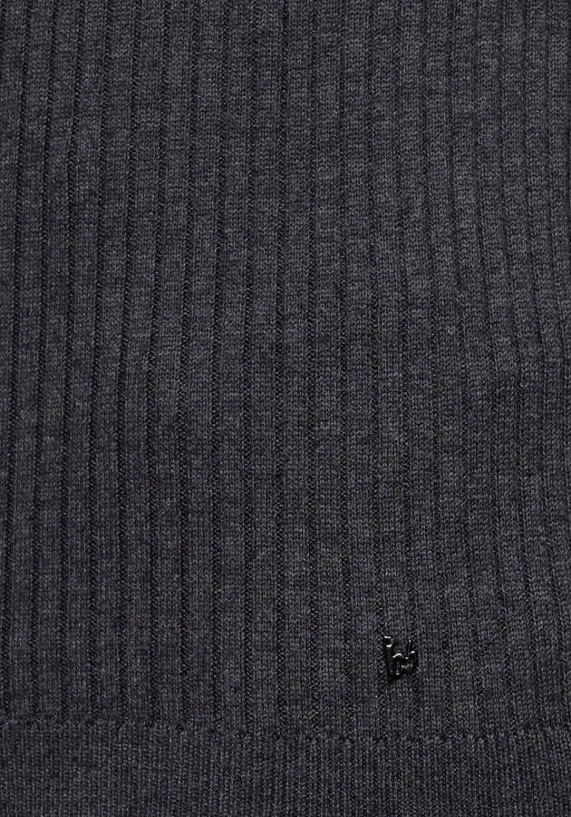 Bruno Banani Trui met staande kraag in ribbrei-look