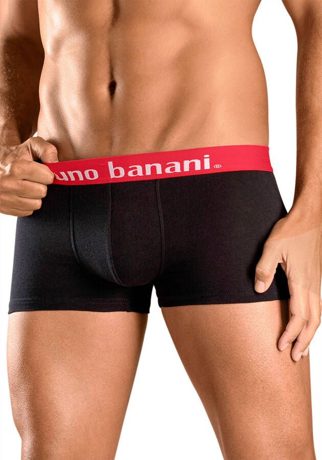 Bruno Banani Hipster strak zittende boxershorts in uni of gedessineerd van katoenmix (set 4 stuks)