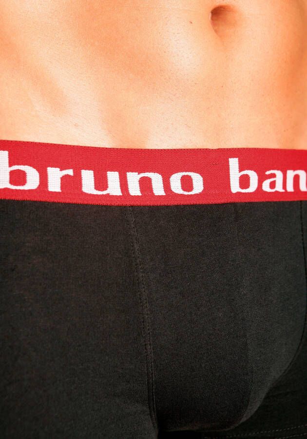 Bruno Banani Hipster strak zittende boxershorts in uni of gedessineerd van katoenmix (set 4 stuks)